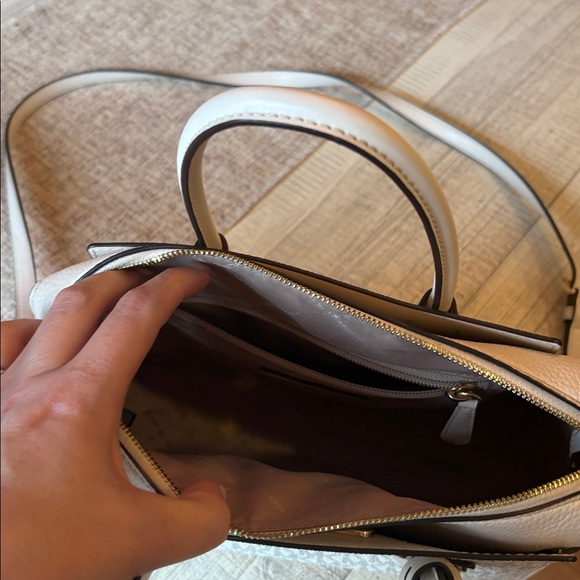 Michael Kors Monogram Satchel in Cream and Tan - Picture 4 of 7